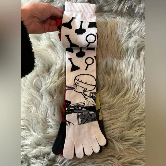 Disney’s The Nightmare Before Christmas knee high toe socks. NWT - Picture 4 of 10